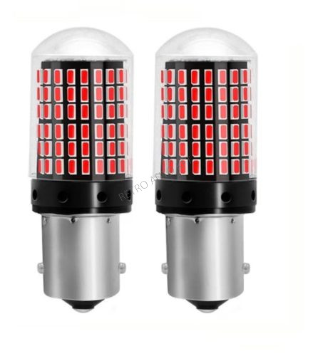 LED 21W 12-48V izzó Canbus 144SMD piros 2db Autolife