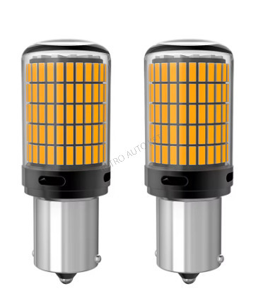 LED 21W 21 12-48V izzó Canbus 144SMD sárga 2db Autolife