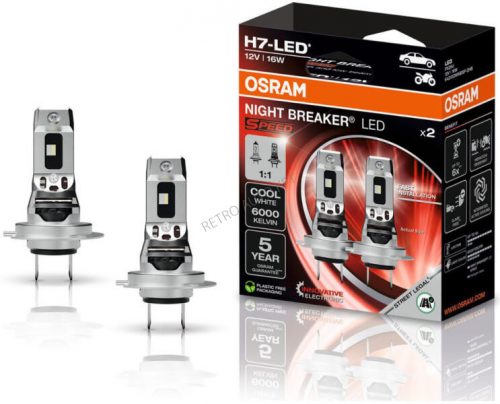 H7 12v 16W LED  Night Breaker Speed  2db 