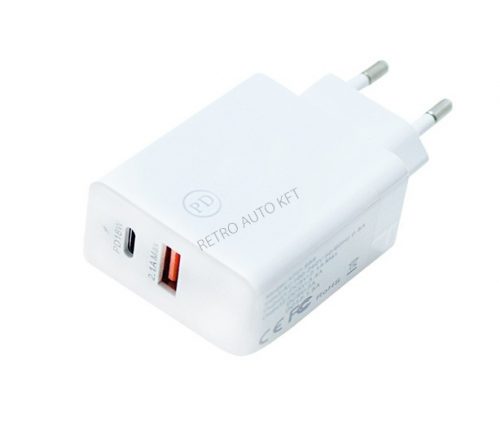 Telefontöltő USB+PD